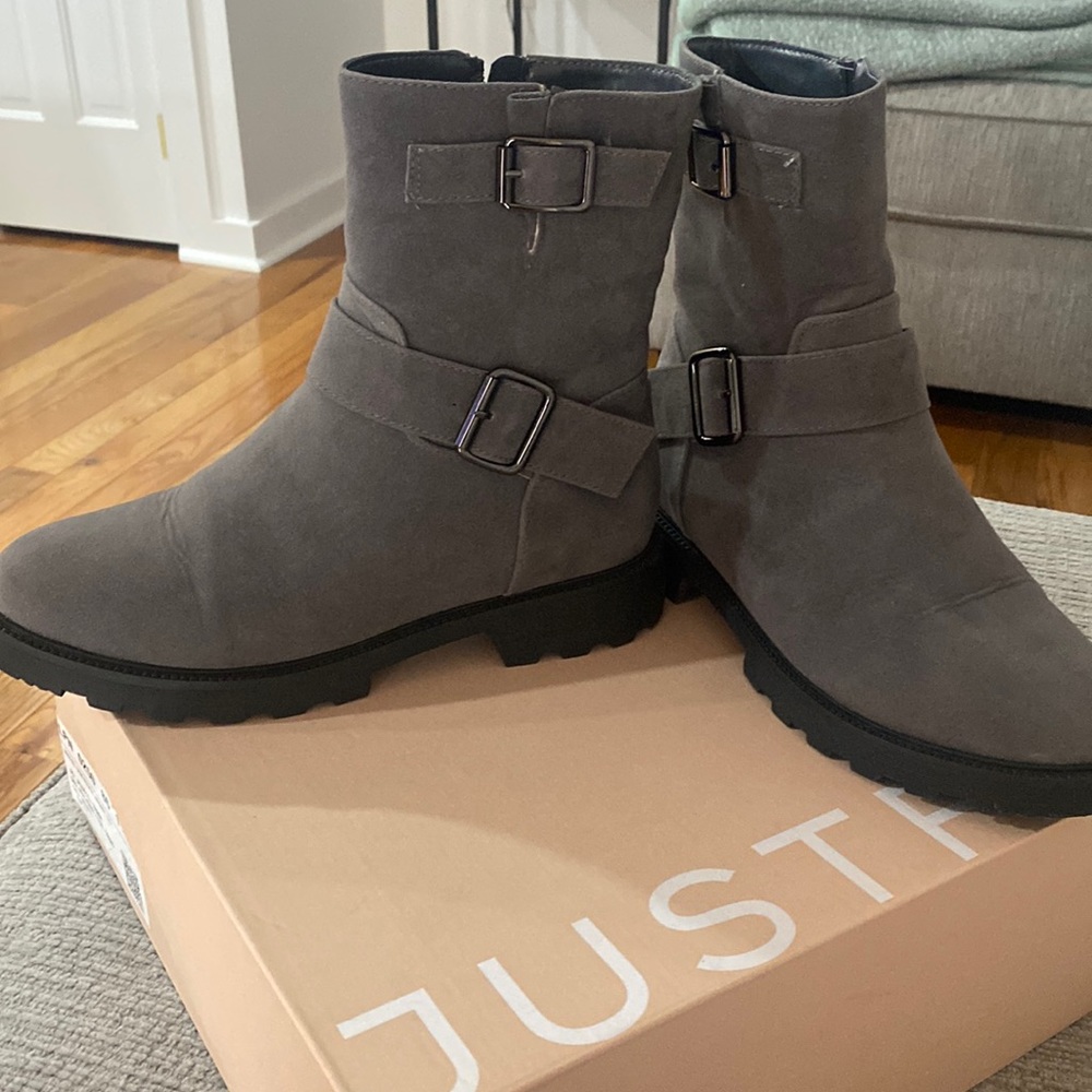 Mid calf ankle boots
